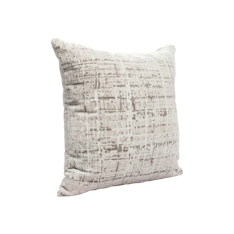 Sevita Gray/ Beige Modern Abstract Acrylic Blend Throw Pillow