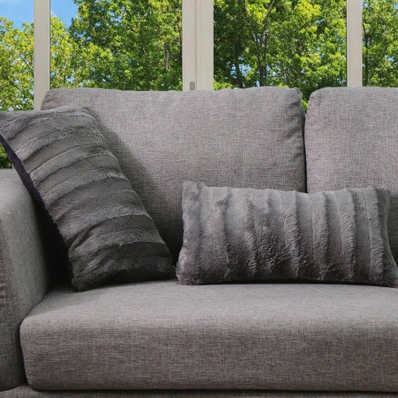 Cheer Collection Decorative Throw Pillows (Set of 2) - Grey