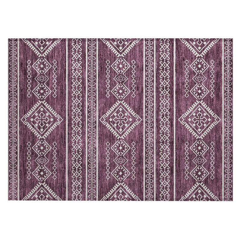 Machine Washable Indoor/ Outdoor Chantille Moroccan Boho Rug