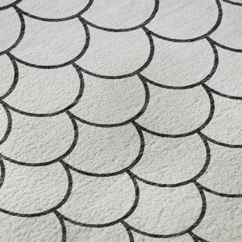 Premium Washable Super Soft Geo Scallops Mayfield Rug