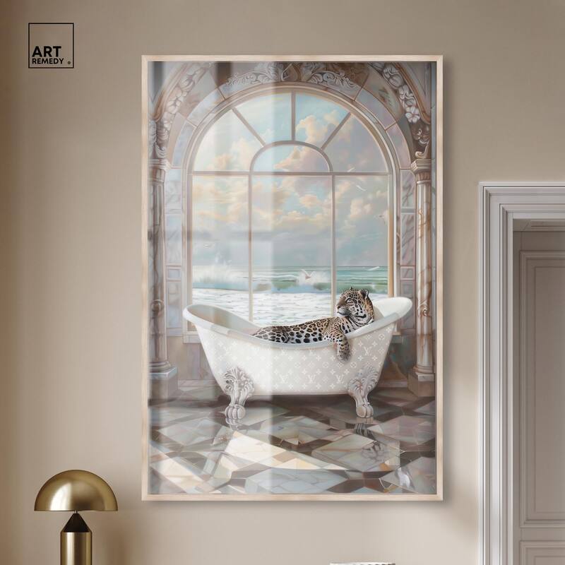 Jaguar Arch Bathroom Glam Shadowbox by Art Remedy