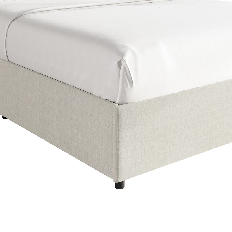 CraftPorch Modern Wingback Platform Lift Up Storage Bed