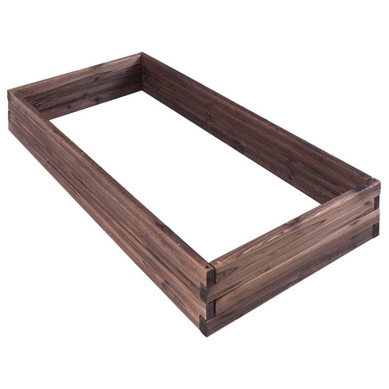 Gymax Wooden Raised Garden Bed Kit - Elevated Planter Box For Growing - See Details