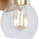 preview thumbnail 8 of 20, Bela Modern Gold 3-Light Bathroom Vanity Light Globe Glass Wall Sconces - L22"x W7"x H9"