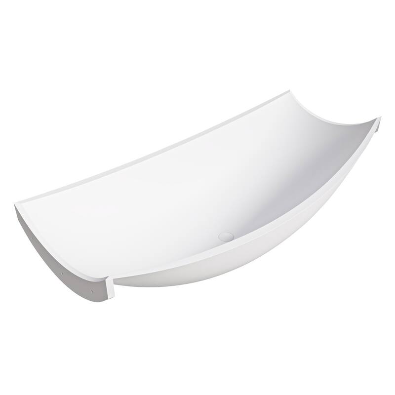 ALFI brand HammockTub2-WM White Matte 71" Solid Surface Resin Suspended Wall Mounted Hammock Bathtub