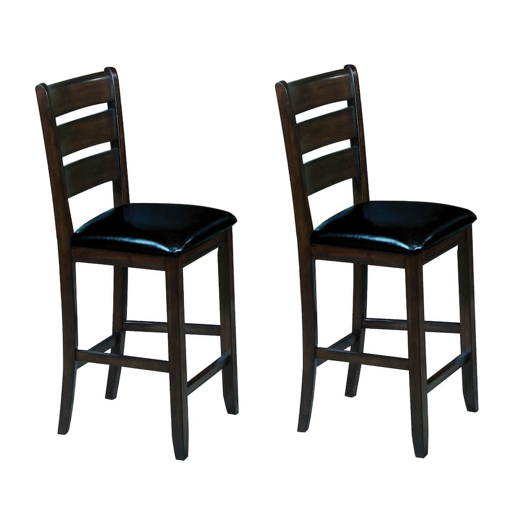 Nottingham Black and Espresso Counter Height Chairs (Set of 2)