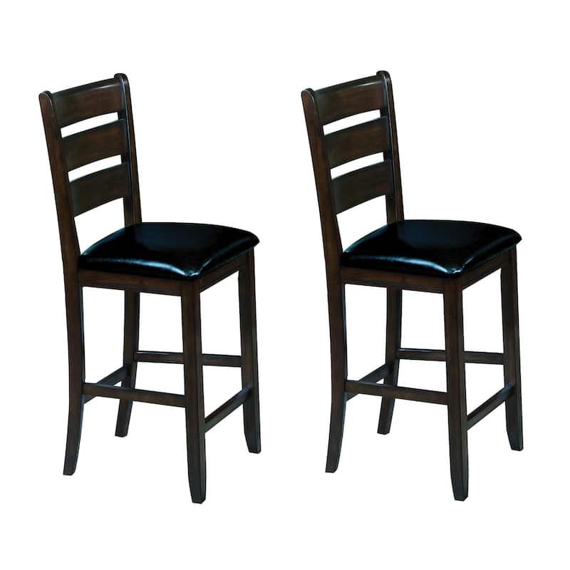 Nottingham Black and Espresso Counter Height Chairs (Set of 2)