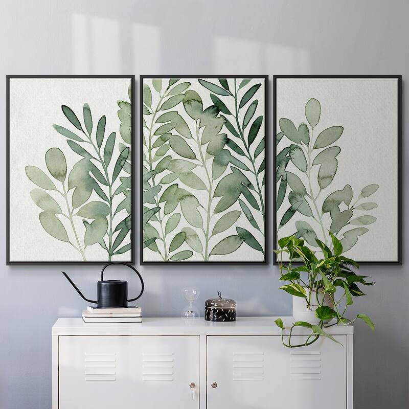 Foraged Greens I - Multi Piece Framed Canvas