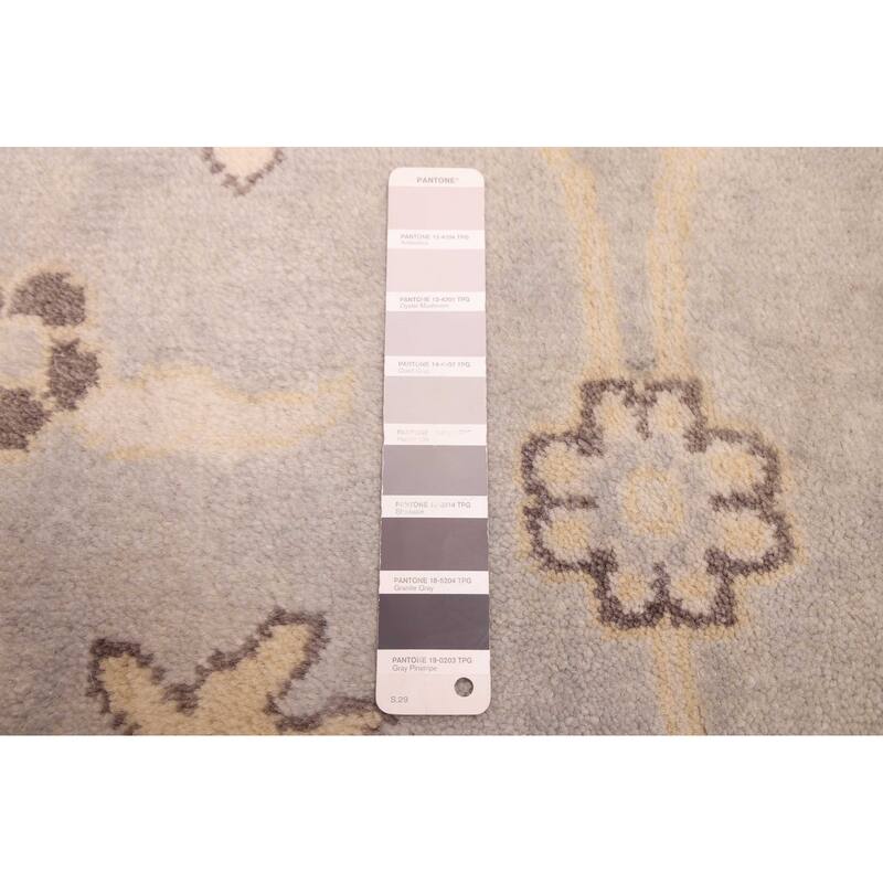 ECARPETGALLERY Hand-knotted Royal Oushak Light Grey Wool Rug - 10'0 x 13'8