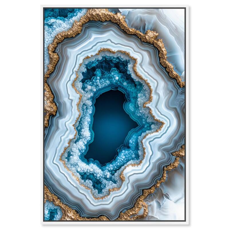Gilded Geode Eye II Canvas by Art Remedy - White - 24" x 36"