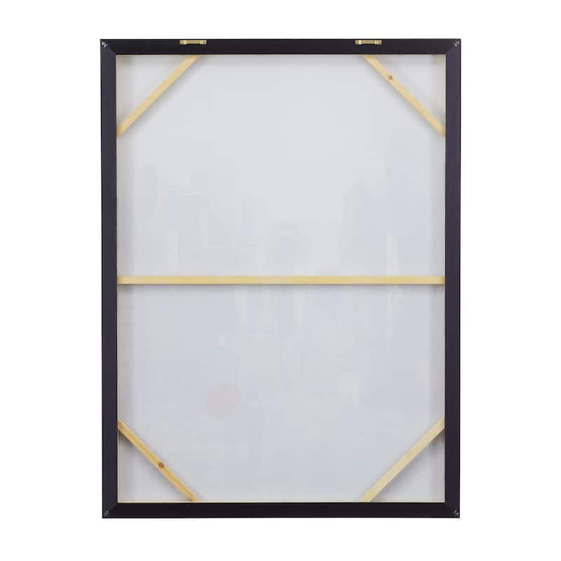 Canvas City Living Room Framed Wall Art with Silver Frame - Multi Colored - Roche River Decor