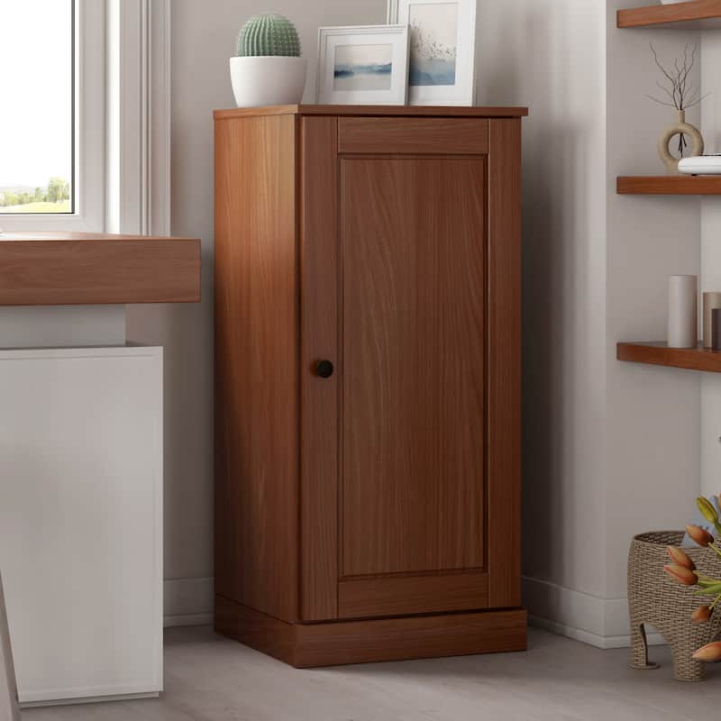 Palace Imports 100% Solid Wood 3-Shelf Bookcase with Raised Panel Door and Adjustable Shelves