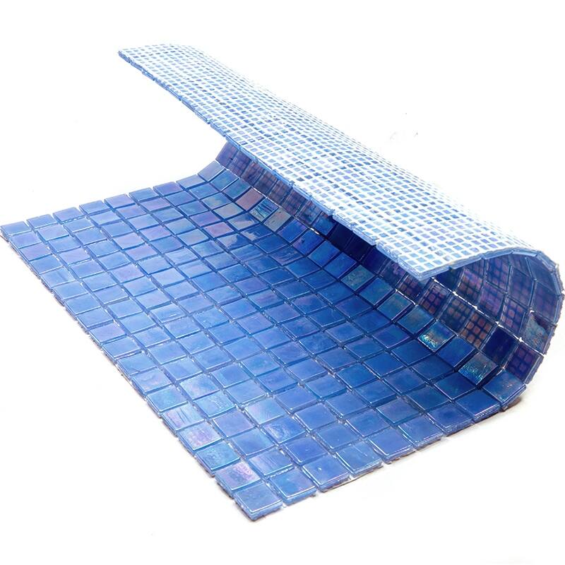 Apollo tile 12" x 12" Skosh Glossy Carolina Blue Glass Tile (18.69 sq ft/case) - 20 Pack