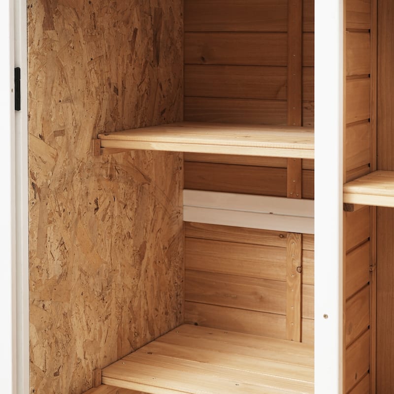 Outdoor 5.5ft Hx4.1ft L Wood Storage Shed