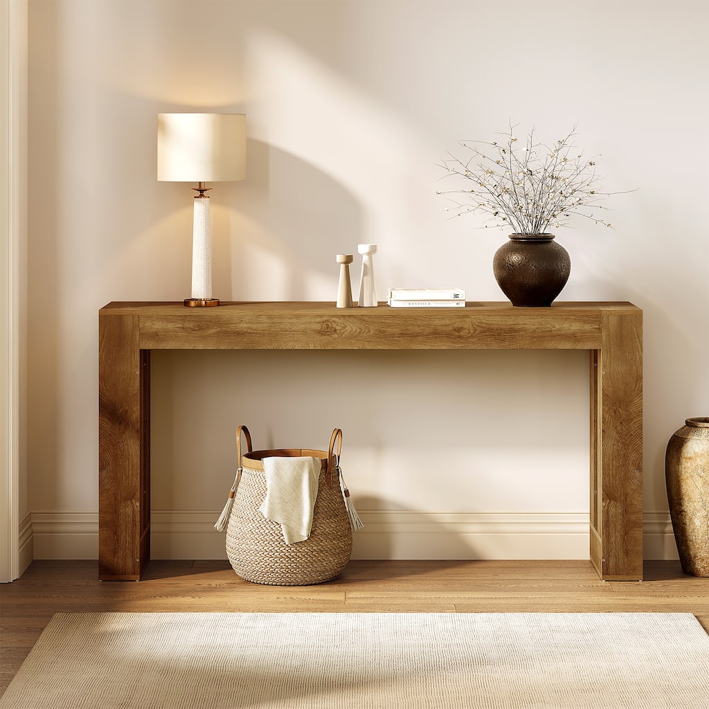 63" Wooden Console Table for Entryway, Hallway, Sofa