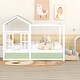 preview thumbnail 2 of 7, Farmhouse Style Twin Size Bed with Drawer, Roof and Window Design - Solid Wood Slats - Perfect for Kids' Furniture