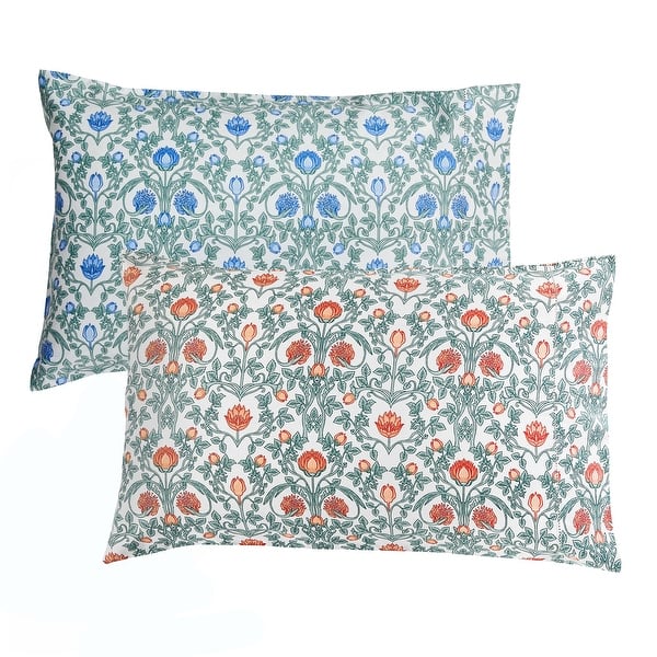 slide 2 of 7, Printed Design Cotton Floral Arts & Crafts Sheet Set and Pillowcases