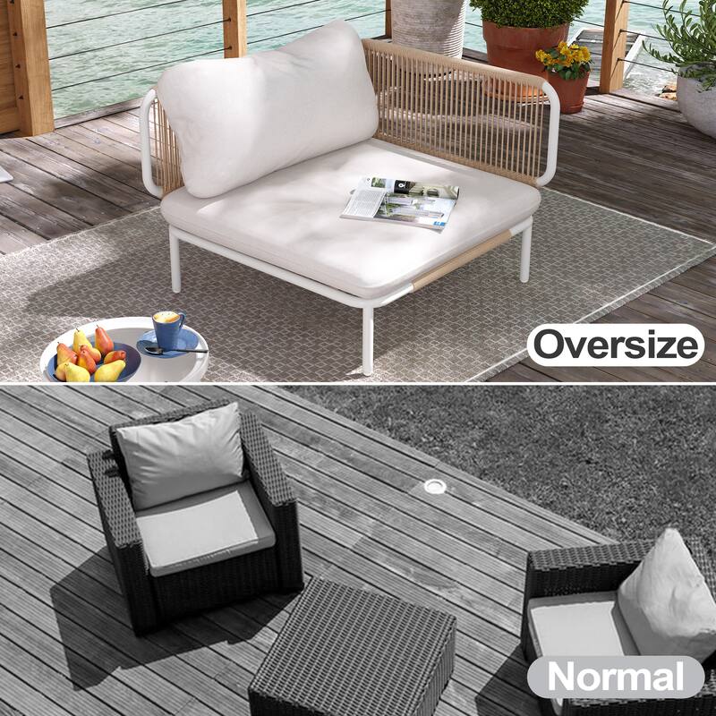 Pellebant Outdoor Sectional Sofa Patio Conversation Seating Set