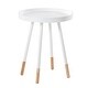 preview thumbnail 28 of 30, Marcella Paint-Dipped Round Tray-Top Side Table by iNSPIRE Q Modern White