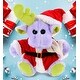 preview thumbnail 4 of 4, DolliBu Santa Sitting Purple Moose with Scarf Stuffed Animal Plush Toy - 12 inches