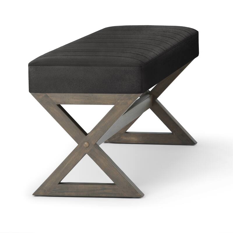 Modern Large Ottoman Bench for Living Room - Black