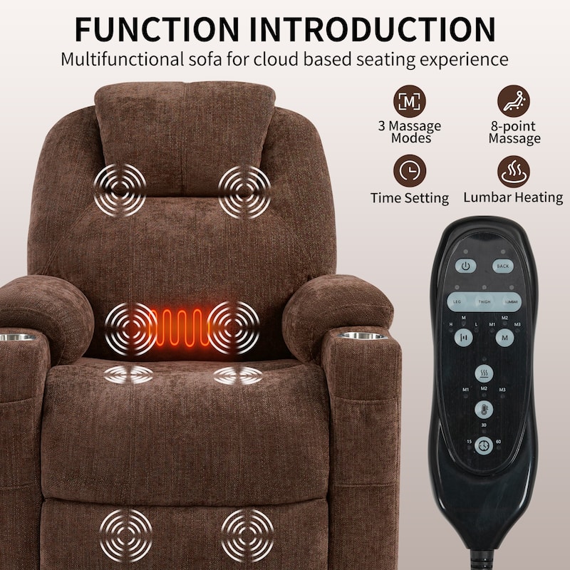 Chenille Power Lift Recliner Chair