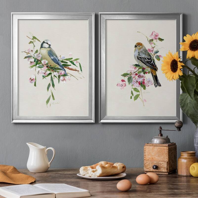 Spring Song Blue Bird Premium Framed Print - Ready to Hang - Multi-Color