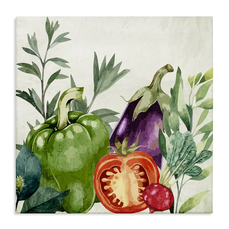 Stupell Organic Garden Vegetables Canvas Wall Art Design By Kim Allen - 30 x 30