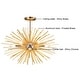 preview thumbnail 3 of 8, Lorena Sputnik Shiny Chrome and Frosted Brass Industrial Chandelier