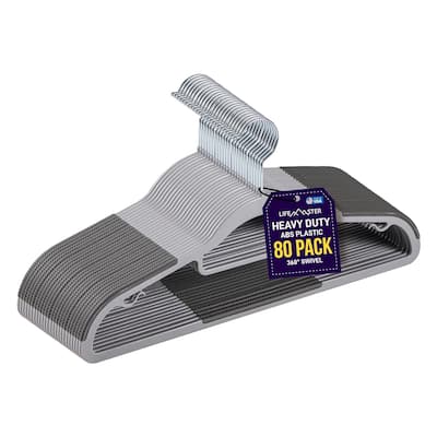 Durable Non-Slip Clothes Hangers Sturdy Plastic Set