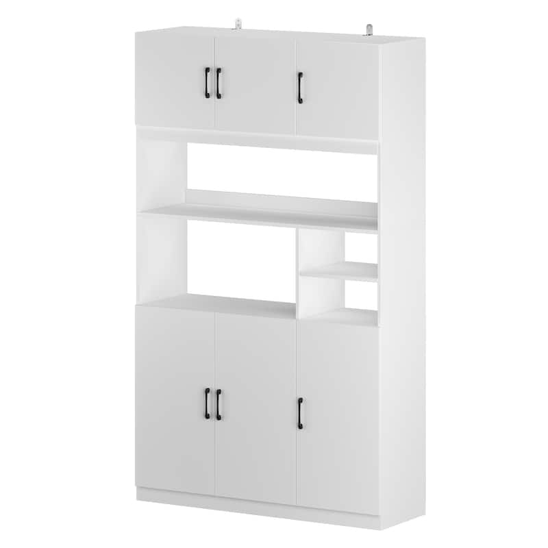 78"H Kitchen Pantry Storage Cabinets with Hutch Kitchen Buffet