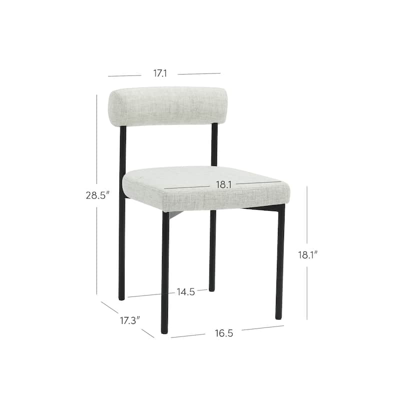 Nathan James Dahlia Counter Height Barstool or Dining Chair with Back and Upholstered Cushion