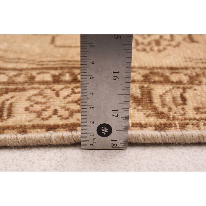ECARPETGALLERY Hand-knotted Antalya Vintage Beige Wool Rug - 9'3 x 10'8