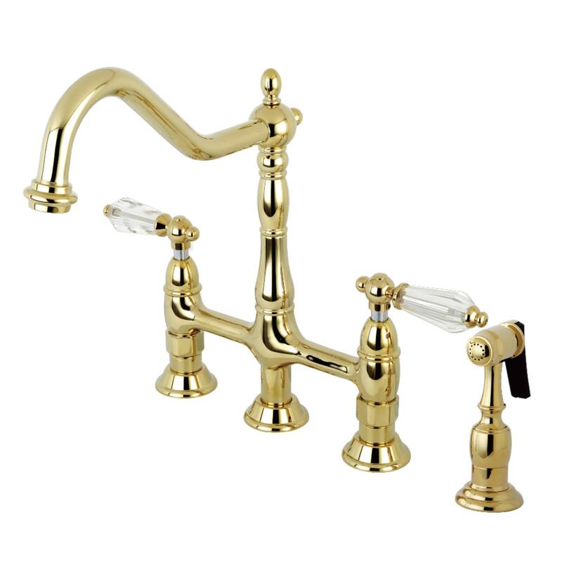 Kingston Brass Wilshire 1.8 GPM Bridge Kitchen Faucet - Includes Side