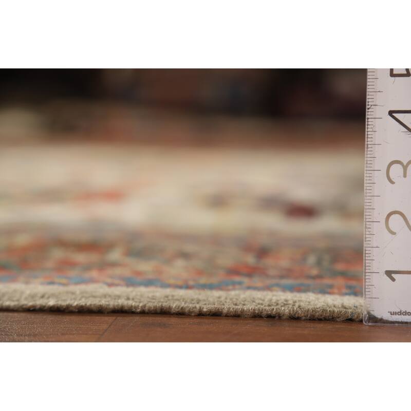 Hand Knotted Oriental 100% Wool Carpet Traditional Floral Beige & Ivories Sultanabad Area Rug - 11' 10'' X 8' 8''