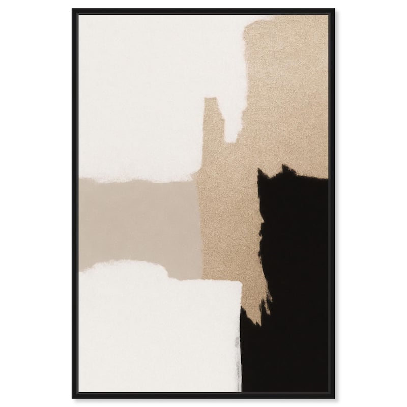 Beige and Black III Canvas by Art Remedy - Black - 10" x 15"