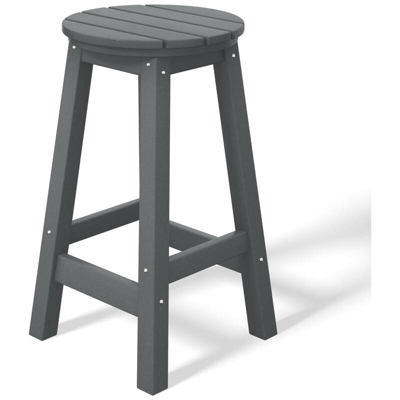 Laguna Hdpe All Weather Outdoor Patio 29" Round Bar Stool (Set Of 3)