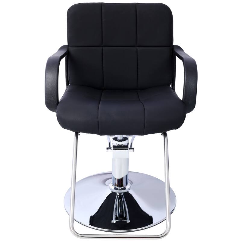 Hair Salon Chair Styling Heavy Duty Hydraulic Pump Barber Chair Beauty Shampoo Barbering Chair,with Barber Cape ,black