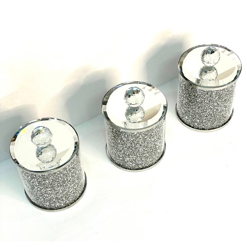 Ambrose Exquisite Three Glass Canister Set in Gift Box