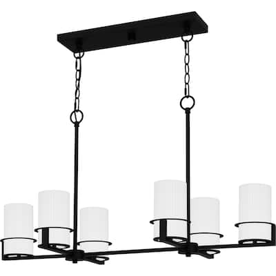 Seymour 6-Light Matte Black Island Light
