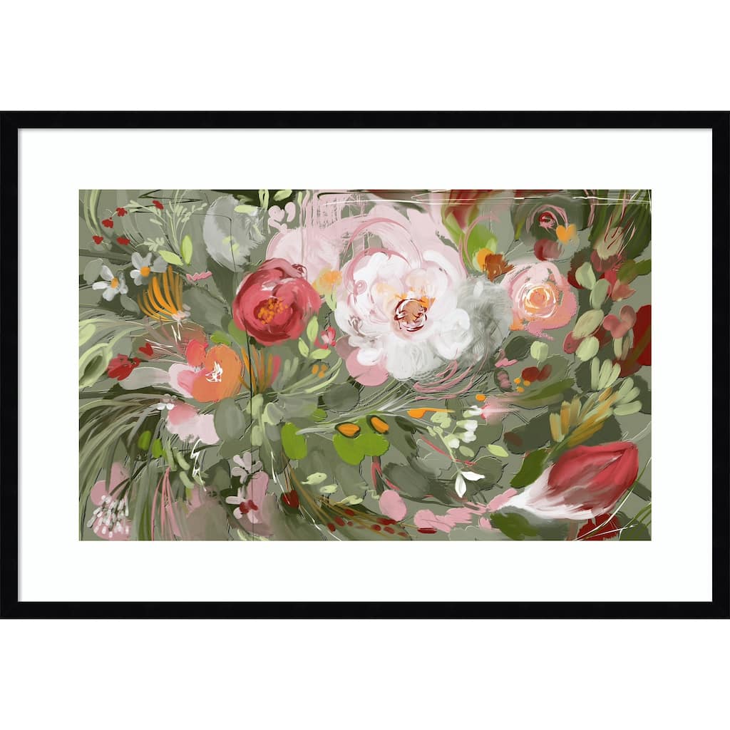 Return by Josie George Wood Framed Wall Art Print - Svelte Noir Black