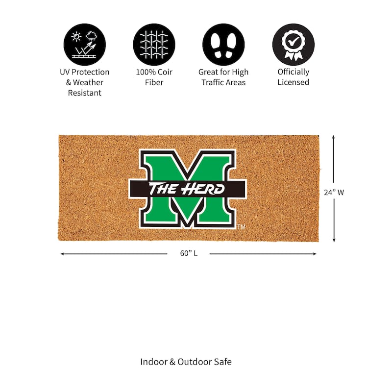 Marshall University Full Color Indoor/Outdoor Coir Mat