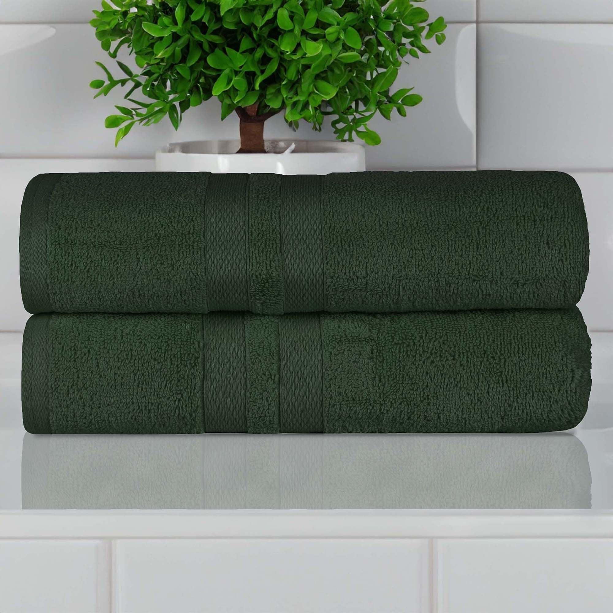 Superior Ultra-Soft Cotton Solid Medium Weight Bath Towel - Picture 29 of 35