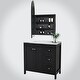 preview thumbnail 5 of 9, Bathroom Vanity with Top Sink Freestanding Vanity Set with Mirror Cabinet