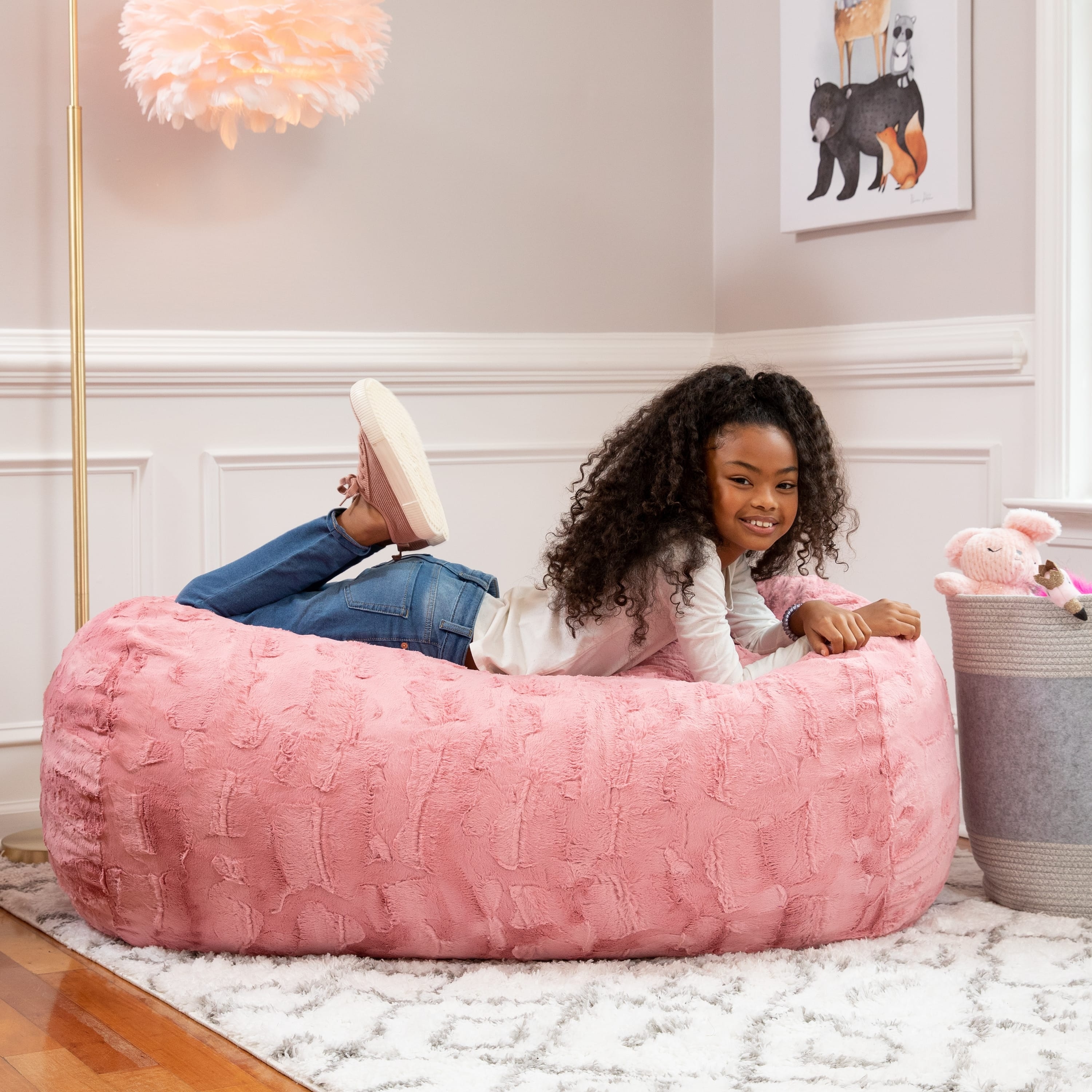 Girls pink bean 2025 bag