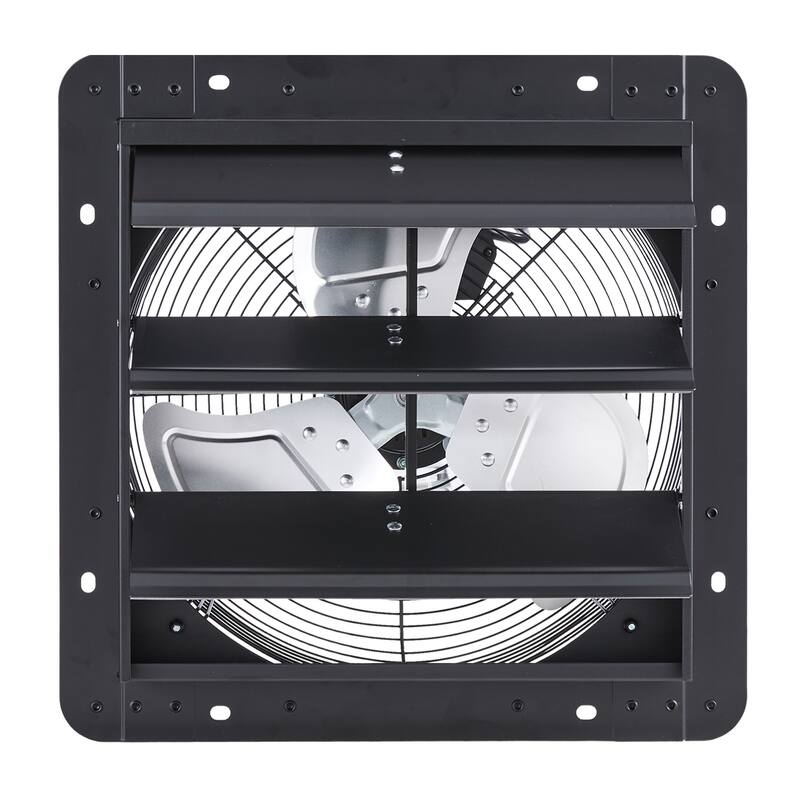 14 inch Shutter Exhaust Fan, Wall Mounted Attic Vent Fan with Variable Speed Controller, 1400 CFM, AC Motor, Low Noise for Shed
