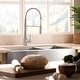 preview thumbnail 10 of 9, ZLINE 36" Courchevel Farmhouse Apron Mount Double Bowl Scratch Resistant Stainless Steel Kitchen Sink with Bottom Grid