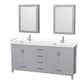 Option Gray / White Cultured Marble Top / Brushed Chrome