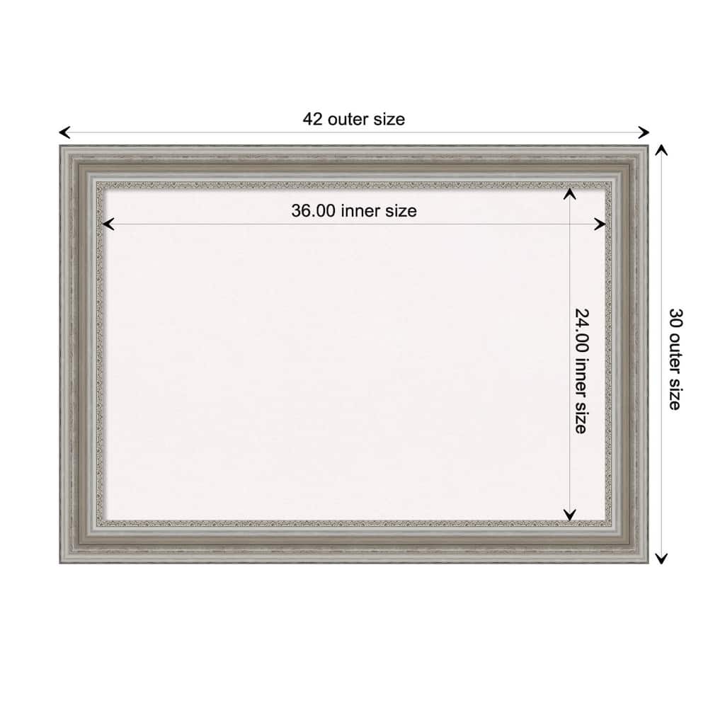 Parlor Framed White Corkboard Bulletin Board