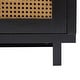 preview thumbnail 12 of 26, Wood Accent Cabinet Sideboard Buffet with Rattan Doors